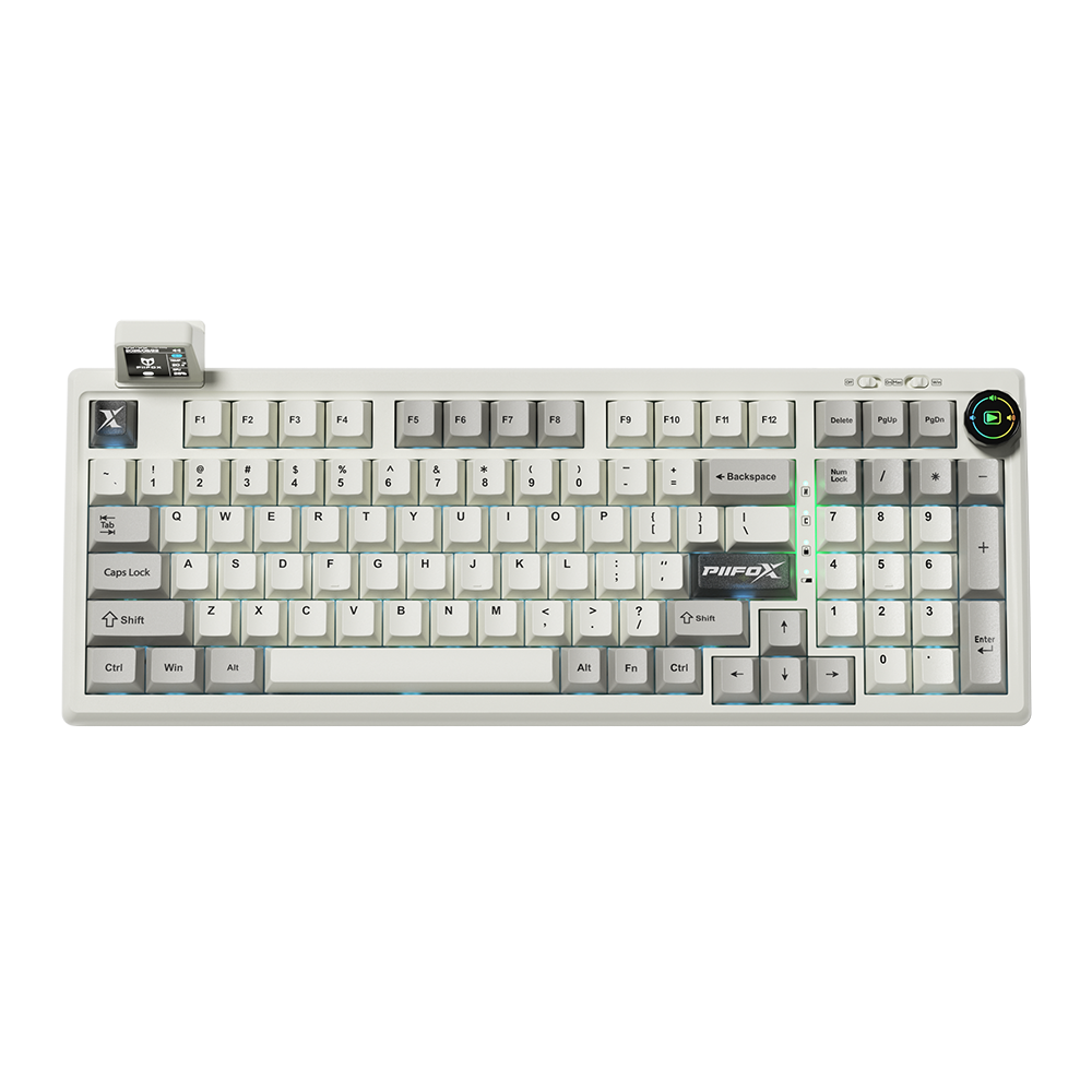 PIIFOX LUNA Grid98 Mechanical Keyboard-Standard / White / PIIFOX Jade Peak