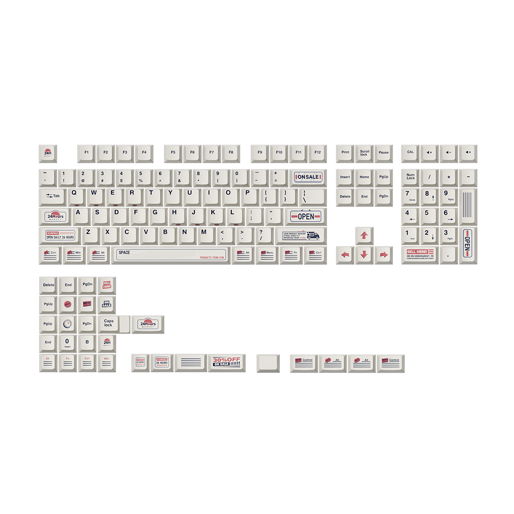 24H Mart Cherry Profile Keycap Set