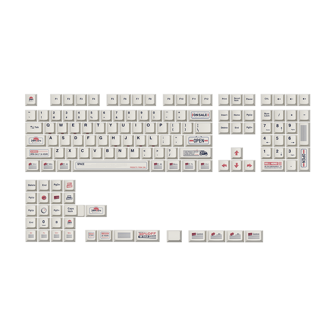 24H Mart Cherry Profile Keycap Set