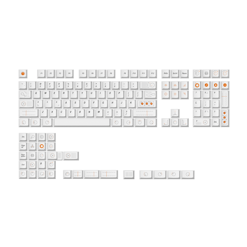 Dashboard-White Cherry Profile Keycap Set