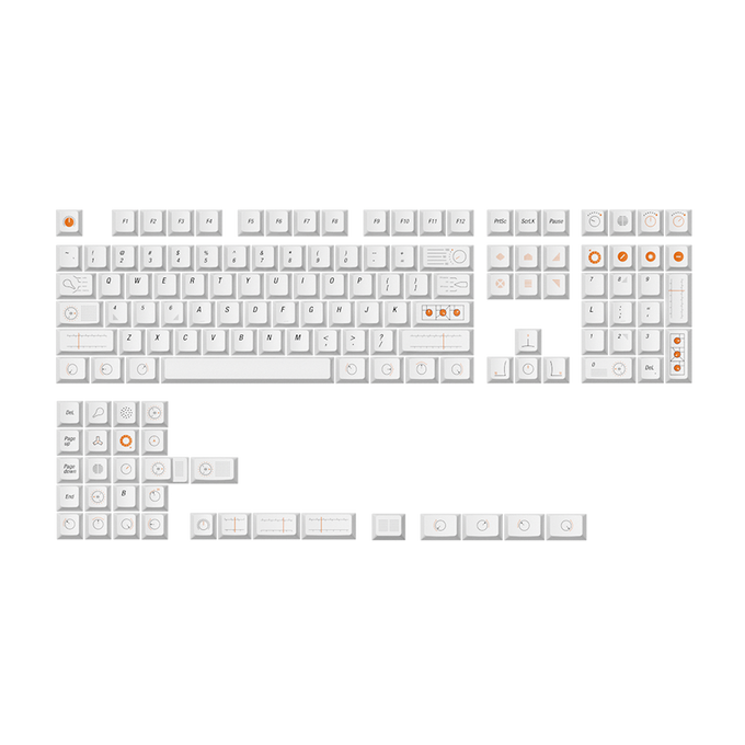 Dashboard-White Cherry Profile Keycap Set